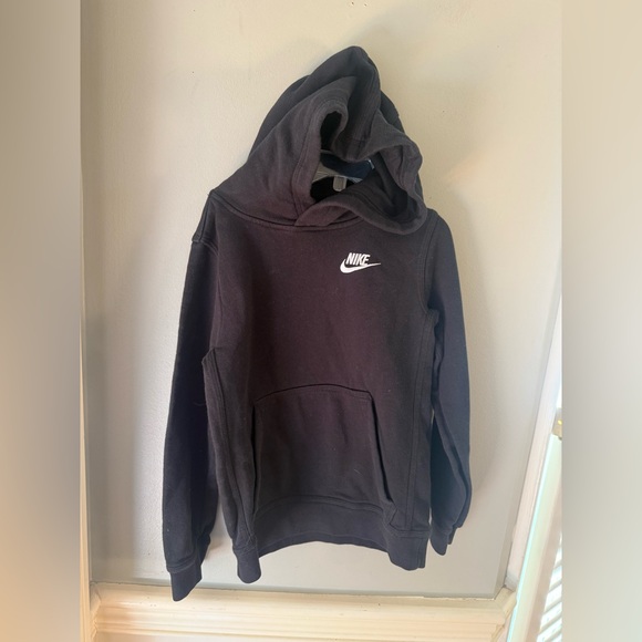 Kids Nike Black Fleece Hoodie Sweatshirt + Joggers Set | Size Small Swoosh - Picture 2 of 6